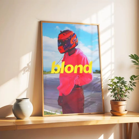 Blond Helmet Album Print